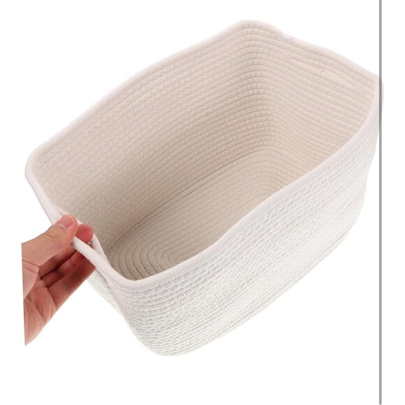Cotton Rope Baskets for Shelves Storage, Cube Shelf Closet Storage Bins Set of 2 - Picture 3 of 7